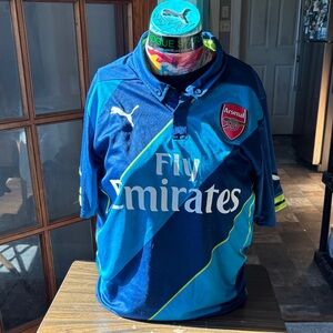Puma Arsenal Blue and Yellow Soccer Jersey